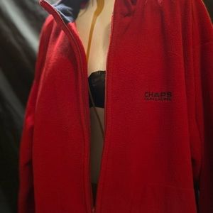 Chaps Ralph Lauren red fleece jacket